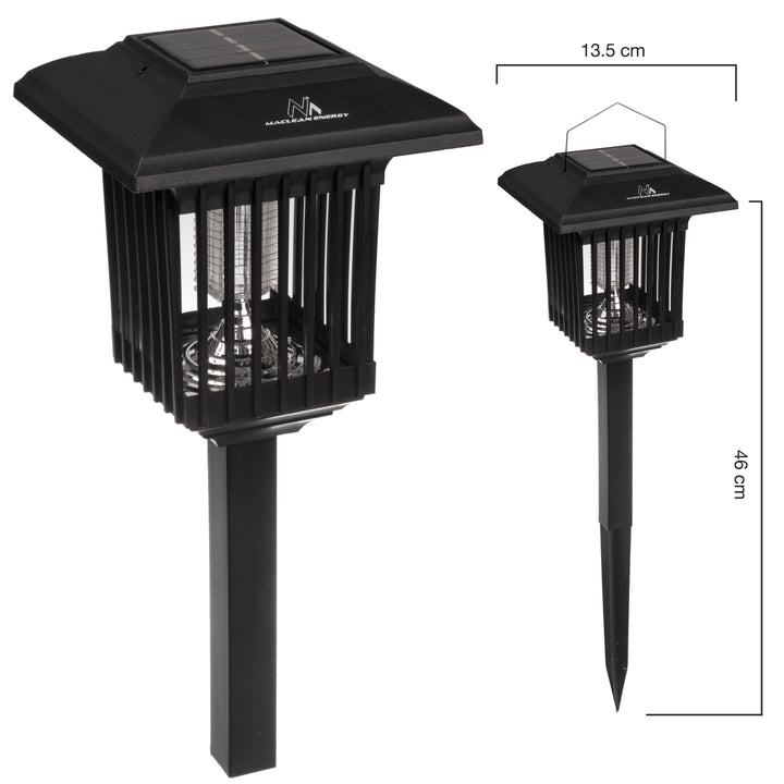 2 in 1 Solar-LED-Dekoleuchte mit Insektenfalle Mückenlampe mit UV-Licht Solar-Lampe Insektenvernichter 2 Arbeitsmodi IP44