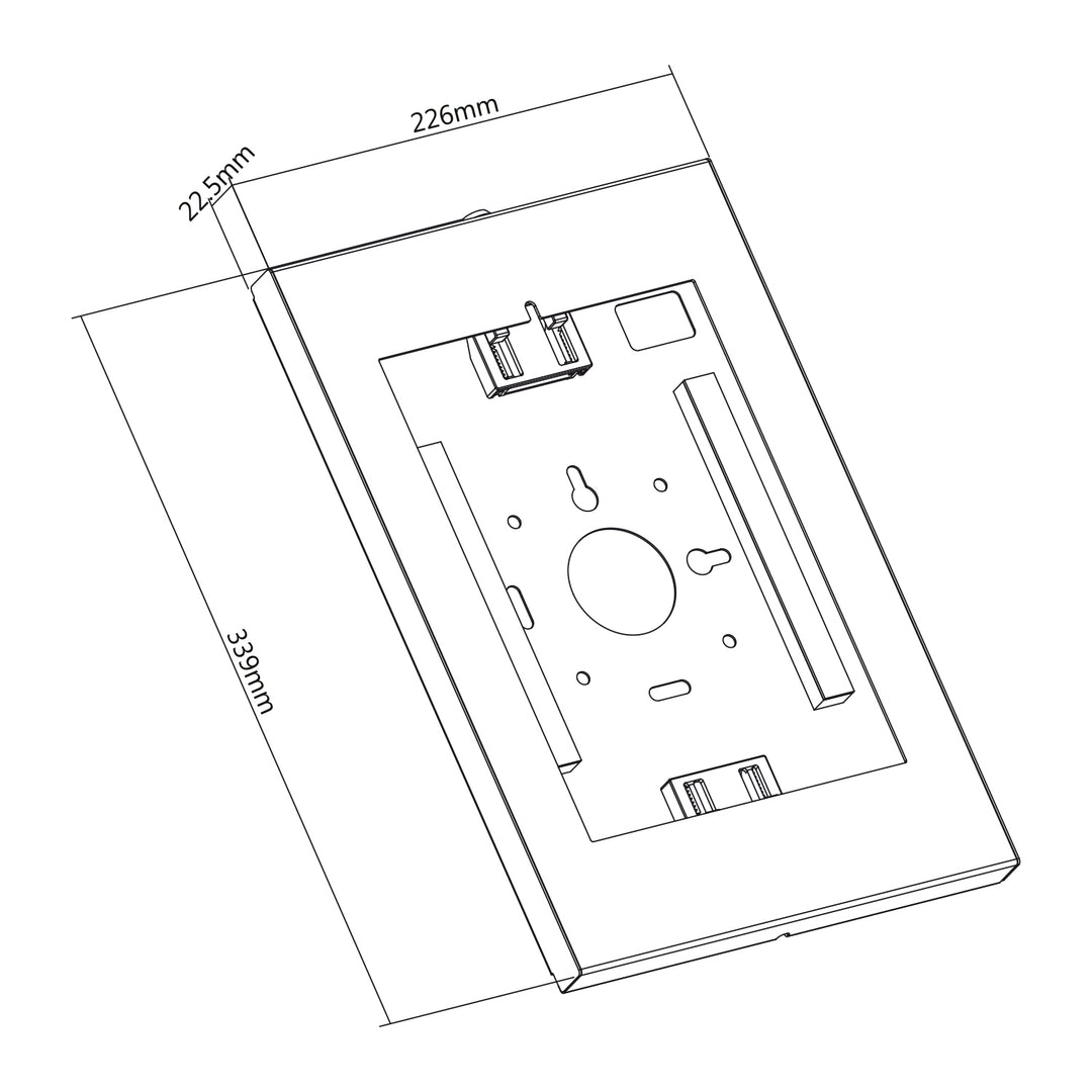 Tablet Wandhalterung mit Diebstalschutz Universal-Halterung Kompatibel mit 9.7"-11", iPad/iPad Air/iPad Pro, Samsung Galaxy Tab A/Tab A7/Tab S6 Lite VESA-Montage 75x75 (Weiß)