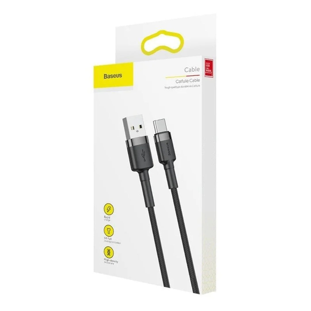 USB A Stecker - USB-C Stecker 1m CATKLF-BG1 schwarz Baseus Kabel
