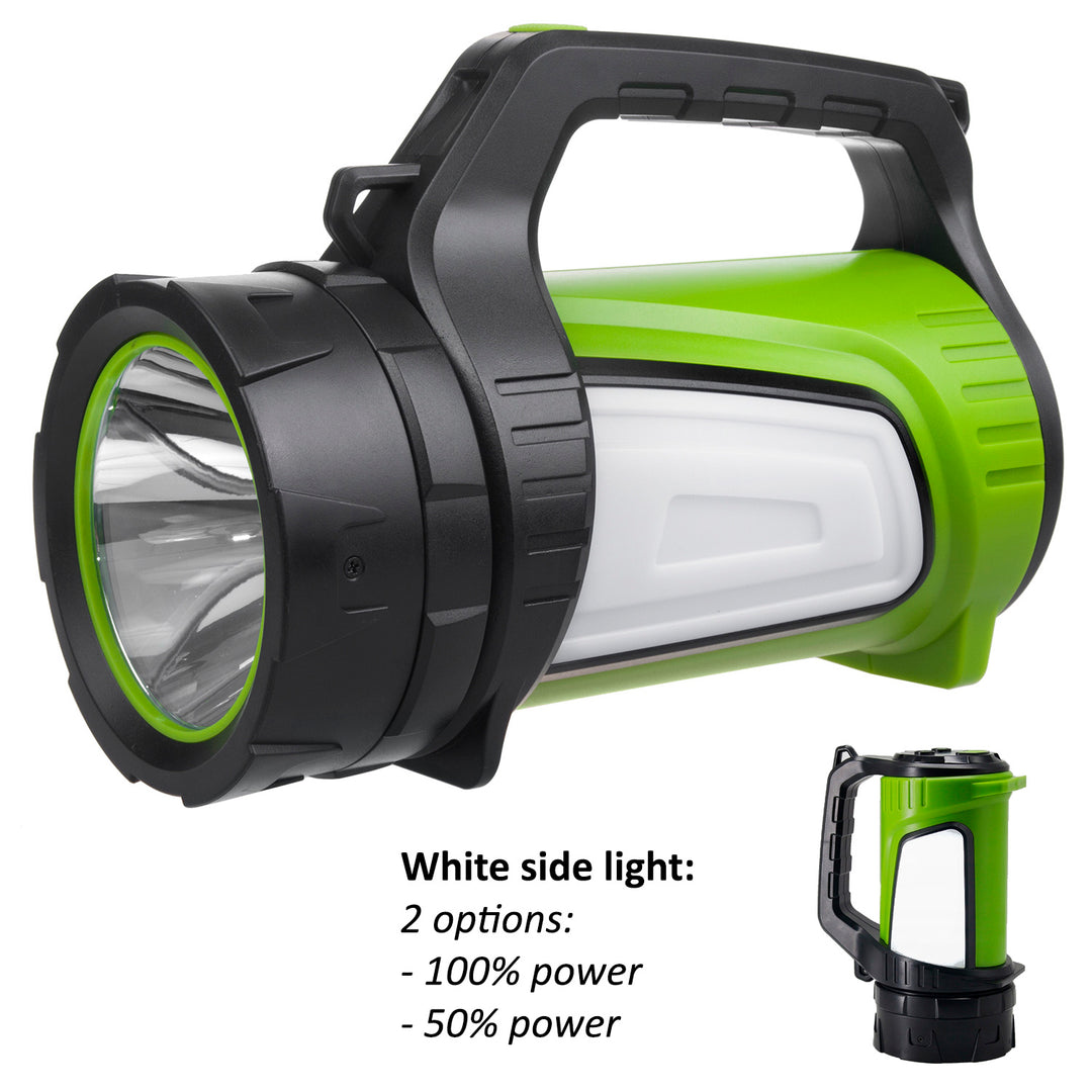 LED 3in1 Taschenlampe Wiederaufladbare Taschenlampe für Camping Outdoor USB Powerbank Funktion 3 Leuchtmodi 5W XM-L-T6 Kaltweiß 6500K 3.7V 3x18650 4500mAh IP65