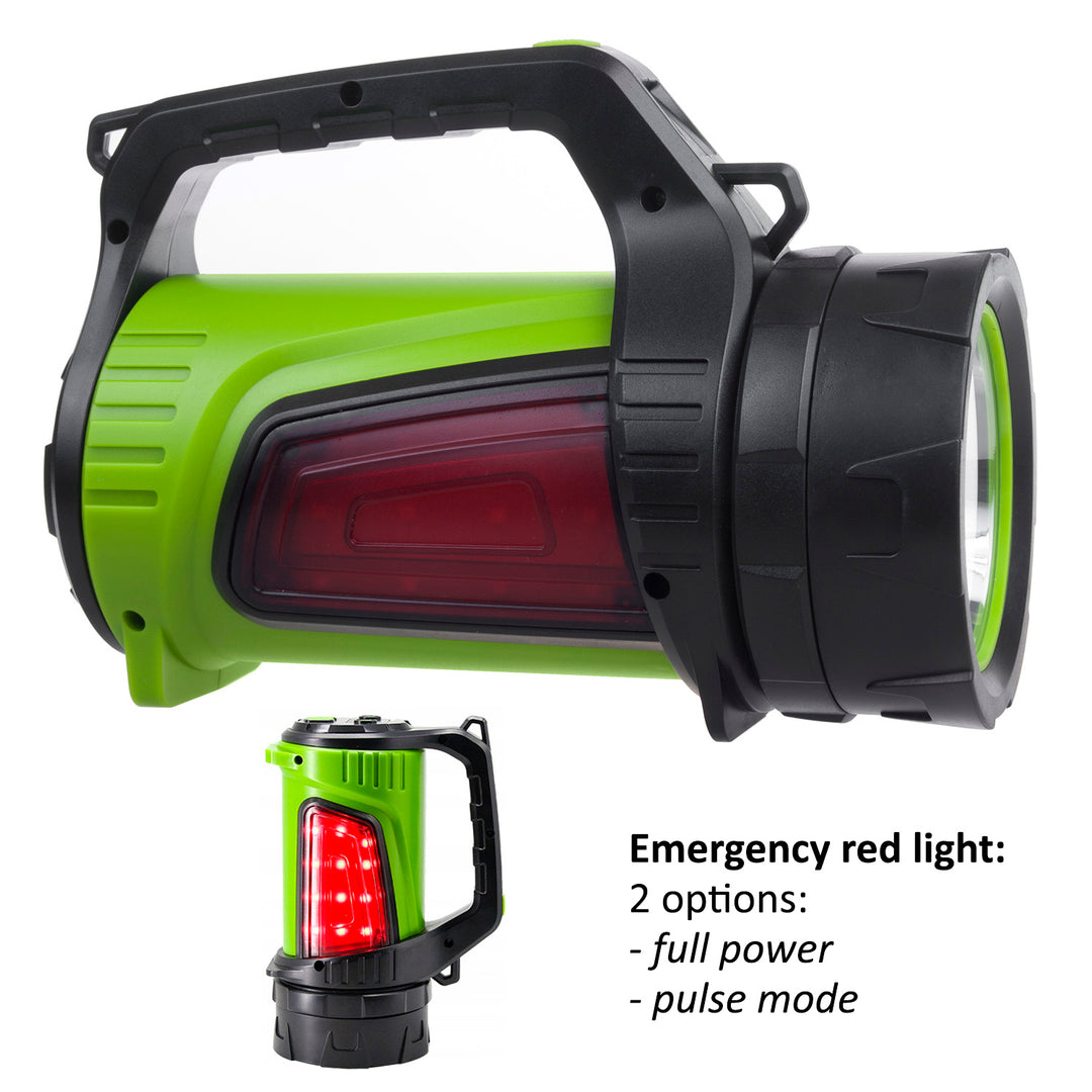 LED 3in1 Taschenlampe Wiederaufladbare Taschenlampe für Camping Outdoor USB Powerbank Funktion 3 Leuchtmodi 5W XM-L-T6 Kaltweiß 6500K 3.7V 3x18650 4500mAh IP65