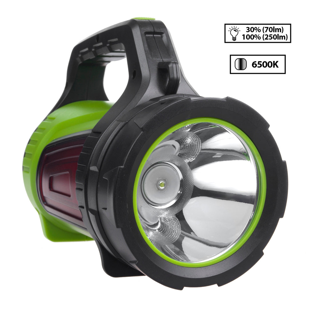 LED 3in1 Taschenlampe Wiederaufladbare Taschenlampe für Camping Outdoor USB Powerbank Funktion 3 Leuchtmodi 5W XM-L-T6 Kaltweiß 6500K 3.7V 3x18650 4500mAh IP65