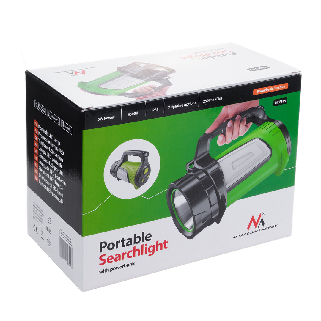 LED 3in1 Taschenlampe Wiederaufladbare Taschenlampe für Camping Outdoor USB Powerbank Funktion 3 Leuchtmodi 5W XM-L-T6 Kaltweiß 6500K 3.7V 3x18650 4500mAh IP65