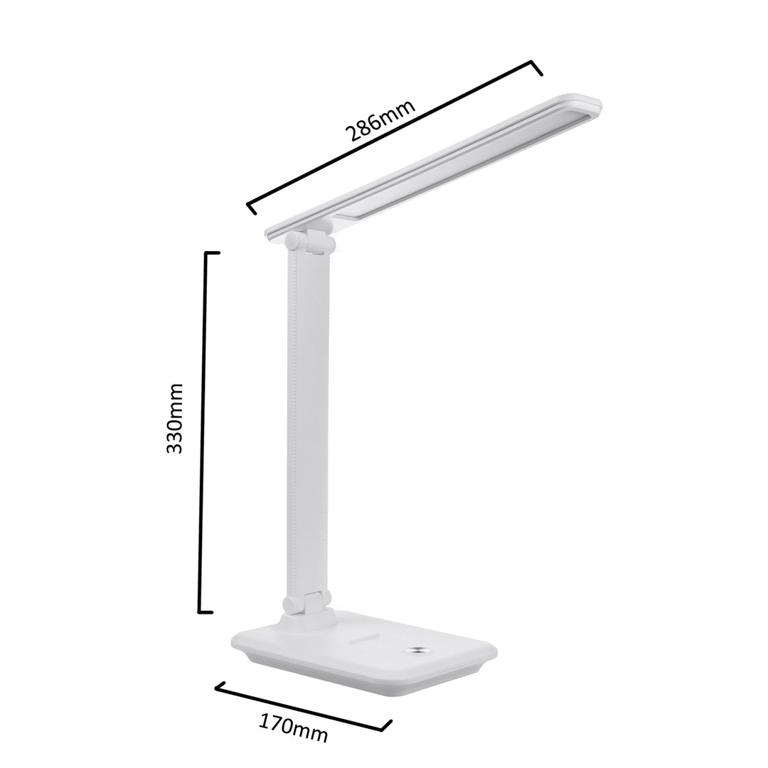 Maclean LED-Schreibtischleuchte, max. 9W, 220-240V AC, farbumschaltbar, dimmbar, 450lm, MCE614 W