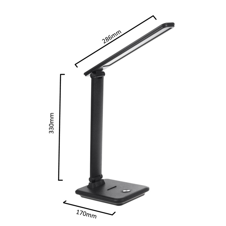 Maclean LED-Schreibtischleuchte, max. 9W, 220-240V AC, farbumschaltbar, dimmbar, 450lm, MCE614 B