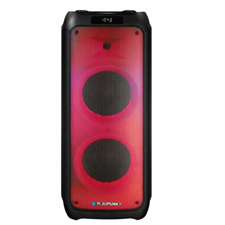 PartyBox Tragbarer Bluetooth-Lautsprecher mit Karaoke-Funktion Gitarreneingang TWS Radio AUX USB microSD Fernbedienung Disco LED Beleuchtung
