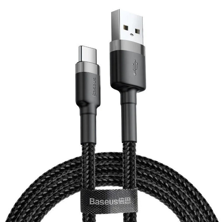 USB - USB-C Kabel 3m Baseus Cafule CATKLF-UG1 Quick Charge 2A Kabel für schnelles Laden