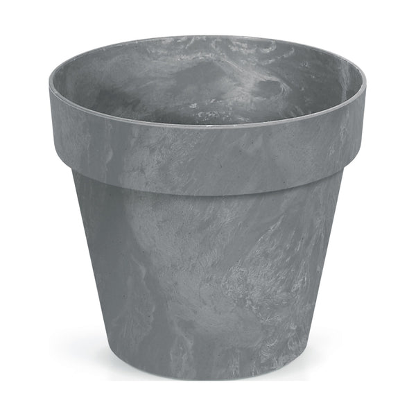 Cube Beton Effect Blumentopf für Innen- und Außenbereich Pflanzkübel UV-beständig Rund Kunststoff Ø 250mm Marengo