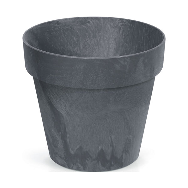 Cube Beton Effect Blumentopf für Innen- und Außenbereich Pflanzkübel UV-beständig Rund Kunststoff Ø 250mm Anthrazit