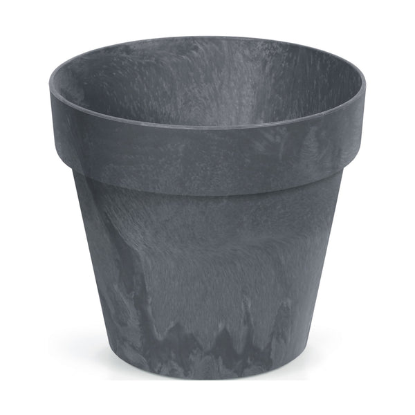 Cube Beton Effect Blumentopf für Innen- und Außenbereich Pflanzkübel UV-beständig Rund Kunststoff Ø 300mm Anthrazit