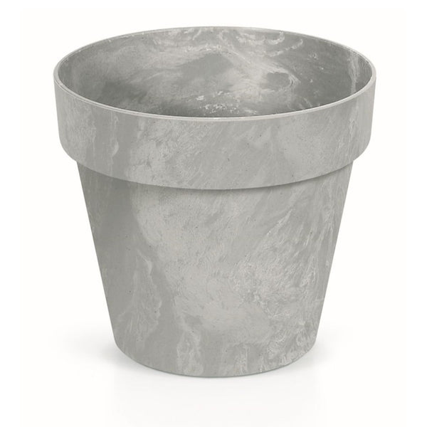 Cube Beton Effect Blumentopf für Innen- und Außenbereich Pflanzkübel UV-beständig Rund Kunststoff Ø 300mm Beton