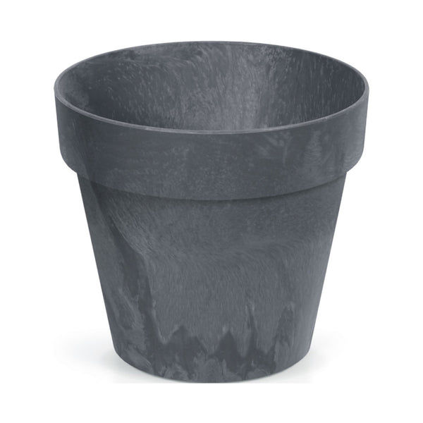 Cube Beton Effect Blumentopf für Innen- und Außenbereich Pflanzkübel UV-beständig Rund Kunststoff Ø 400mm  Anthrazit