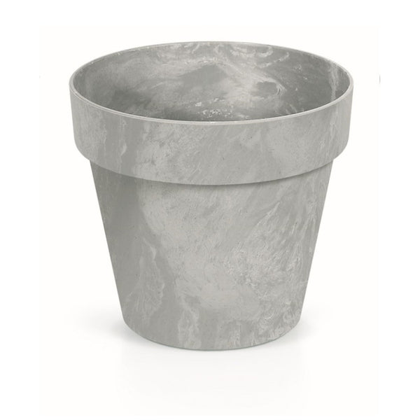Cube Beton Effect Blumentopf für Innen- und Außenbereich Pflanzkübel UV-beständig Rund Kunststoff Ø 400mm Beton
