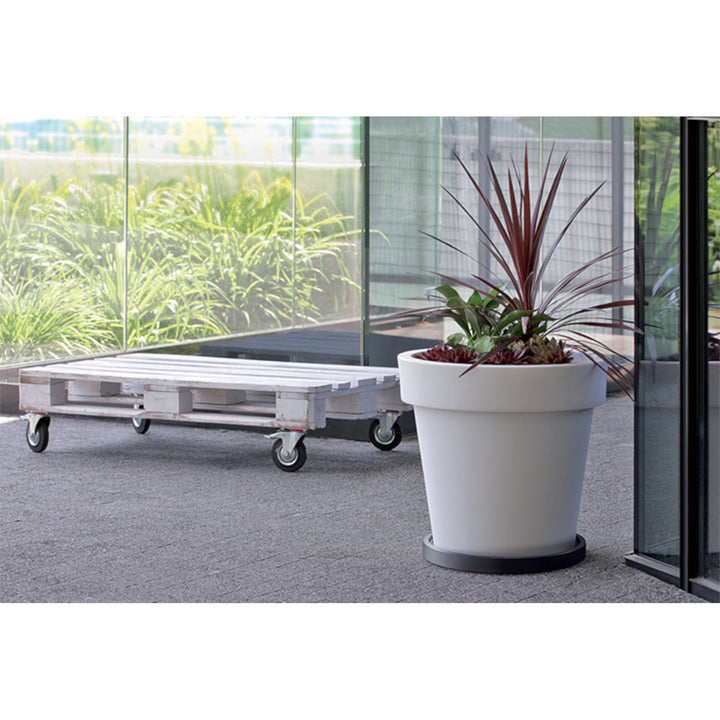 Mobile Saucer Round Blumentopf Untersetzer mit Rollen Pflanzenroller Blumenroller Roller 360 Grad Drehbar Rund Ø 44,6m …