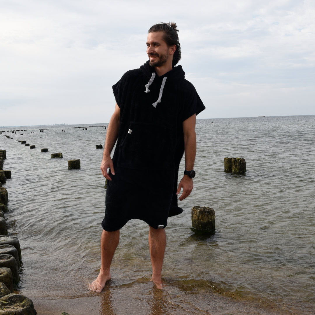 Hug Buddy Surf Poncho Handtuch Ideal für Schwimmen und Strand Badetuch Handtuch Kapuzenbadetuch Sleeveless