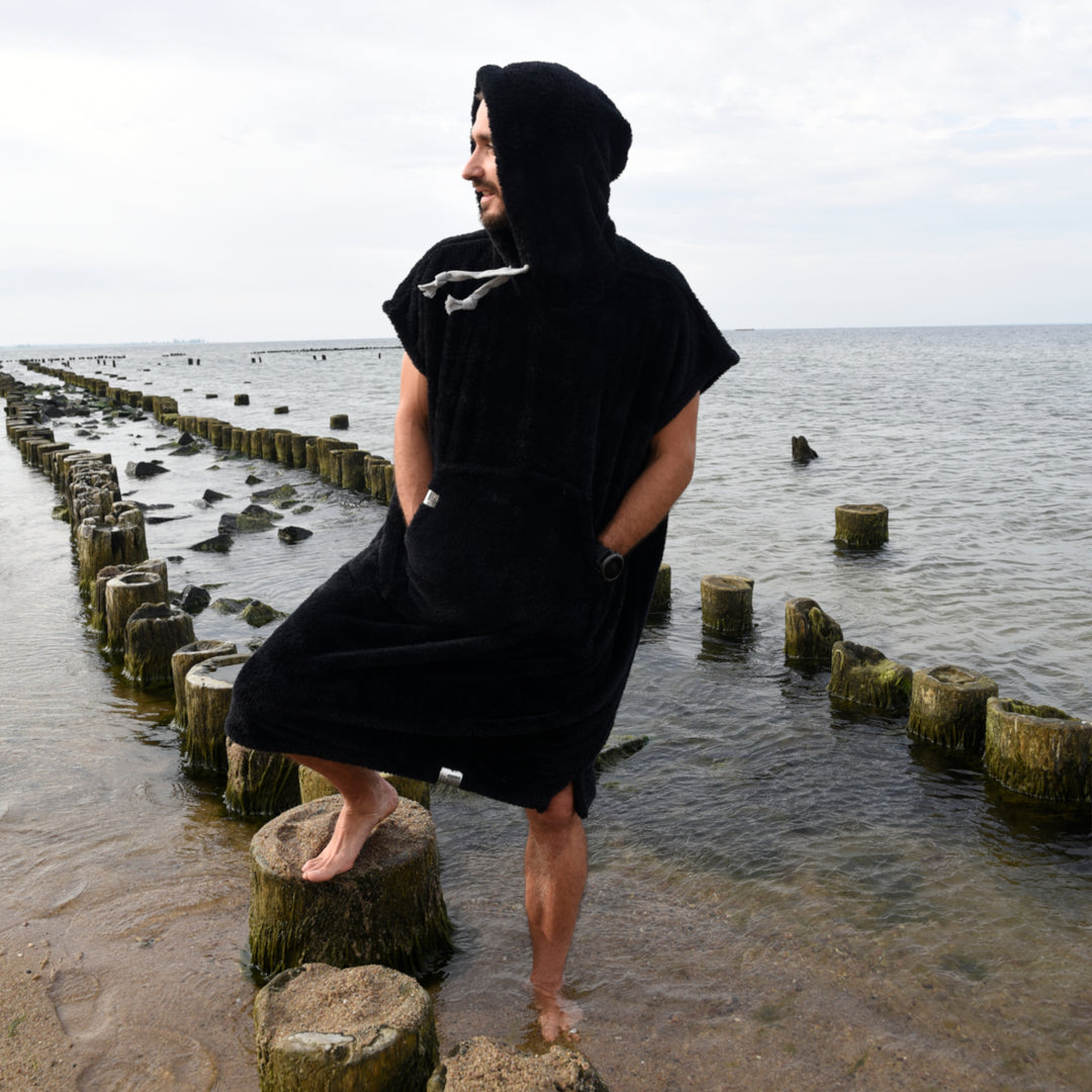 Hug Buddy Surf Poncho Handtuch Ideal für Schwimmen und Strand Badetuch Handtuch Kapuzenbadetuch Sleeveless