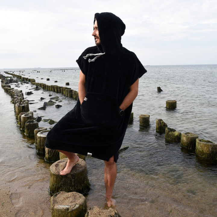 Hug Buddy Surf Poncho Handtuch Ideal für Schwimmen und Strand Badetuch Handtuch Kapuzenbadetuch Sleeveless