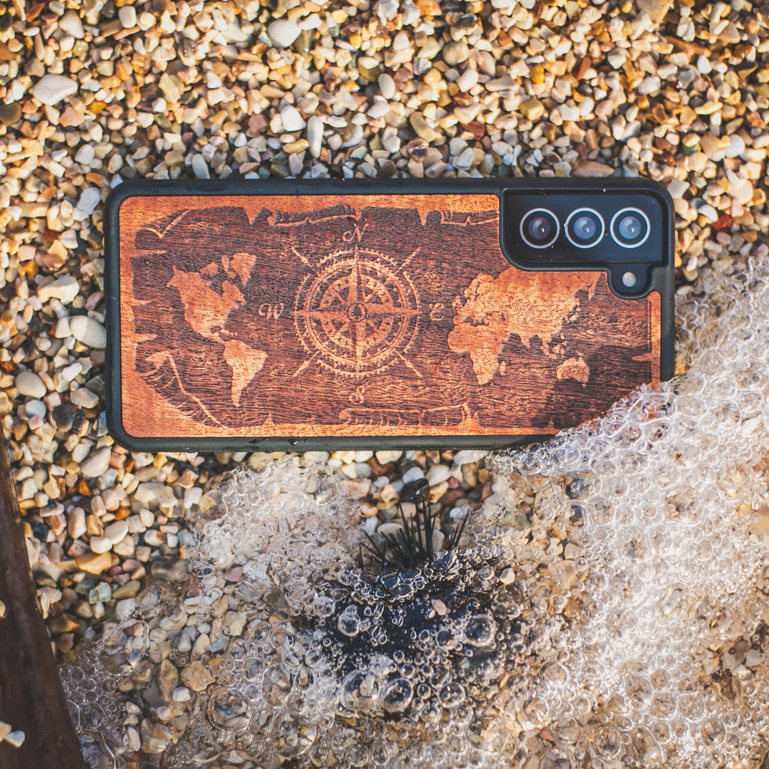 HOLZETUI IPHONE 12 PRO MAX WIND ROSE MERBAU