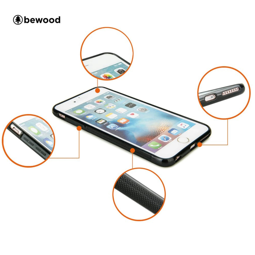 Bewood Handyhülle Holzetui Kompatibel mit Samsung Galaxy S22 Schutzhülle Hergestellt aus Naturholz Handwerkliche Präzision (Hirsch/Imbuia)