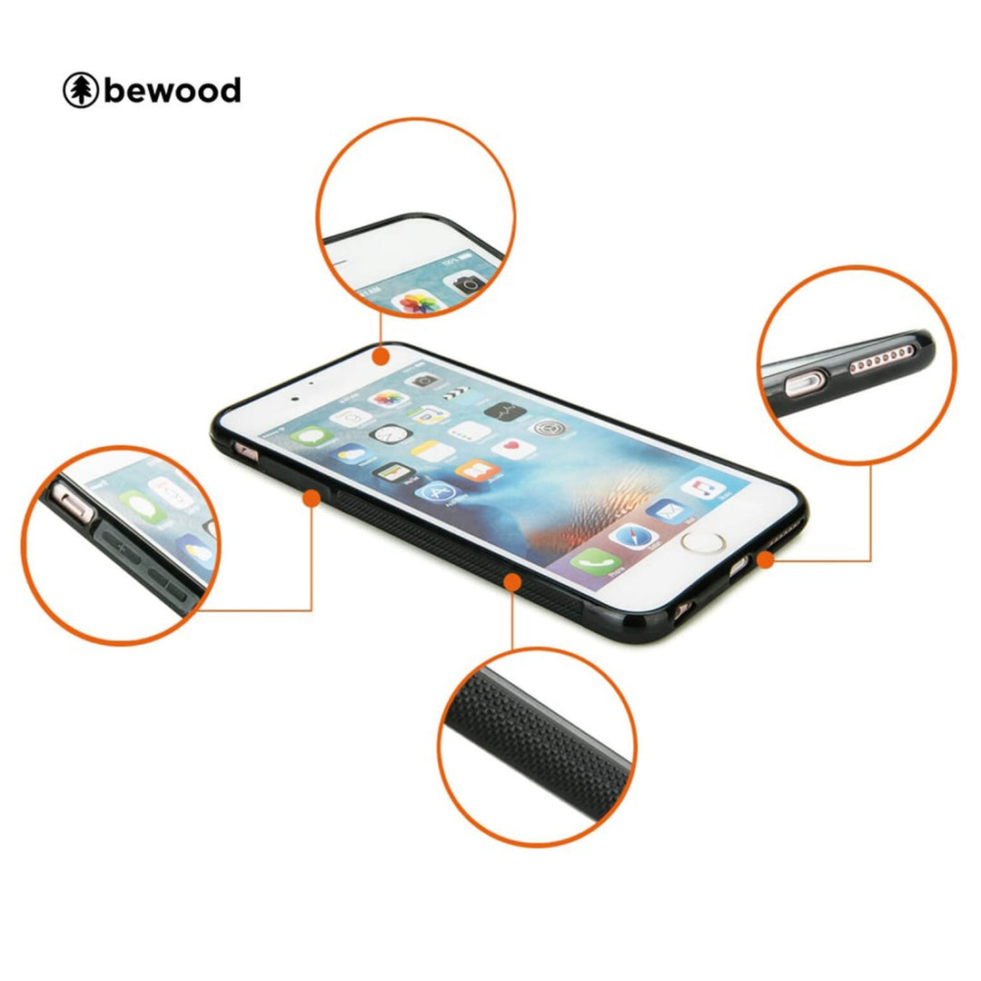 Bewood Handyhülle Holzetui Kompatibel mit Samsung Galaxy S22 Plus Schutzhülle Hergestellt aus Naturholz Handwerkliche Präzision (Traveler / Merbau)