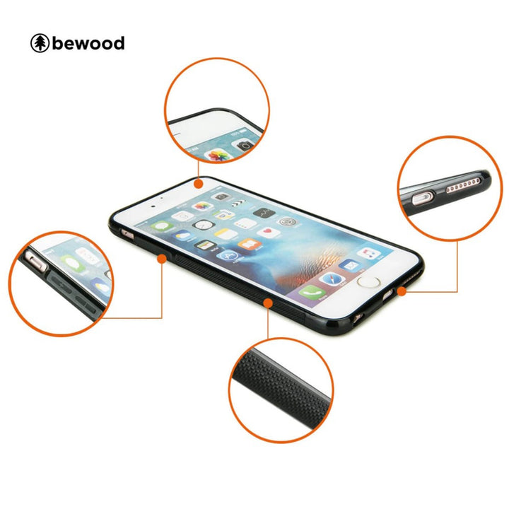 Bewood Handyhülle Holzetui Kompatibel mit Samsung Galaxy A53 5G Schutzhülle Hergestellt aus Naturholz Handwerkliche Präzision (Berge/Imbuia)