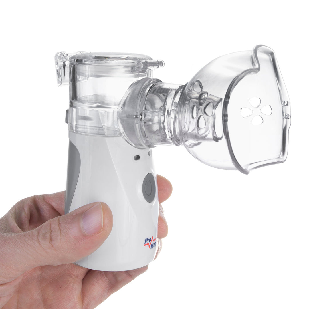 PR-835 Tragbarer Inhalationsgerät für Kinder und Erwachsene Geräuscharmer Inhalator Vernebler Zwei Masken Mundstück Vernebler-Set Stromversorgung über USB oder 2x AA Batterien Kompakt