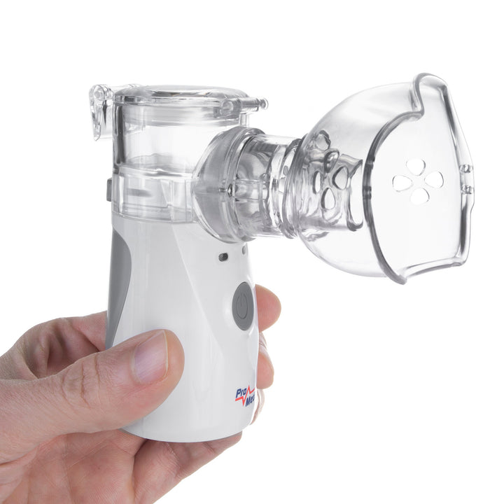 PR-835 Tragbarer Inhalationsgerät für Kinder und Erwachsene Geräuscharmer Inhalator Vernebler Zwei Masken Mundstück Vernebler-Set Stromversorgung über USB oder 2x AA Batterien Kompakt