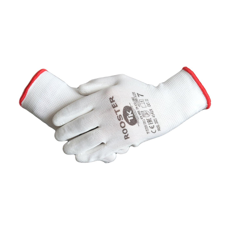 ROOSTER 12 paar Polyurethan-Handschuhe Arbeitshandschuhe  Größe 7