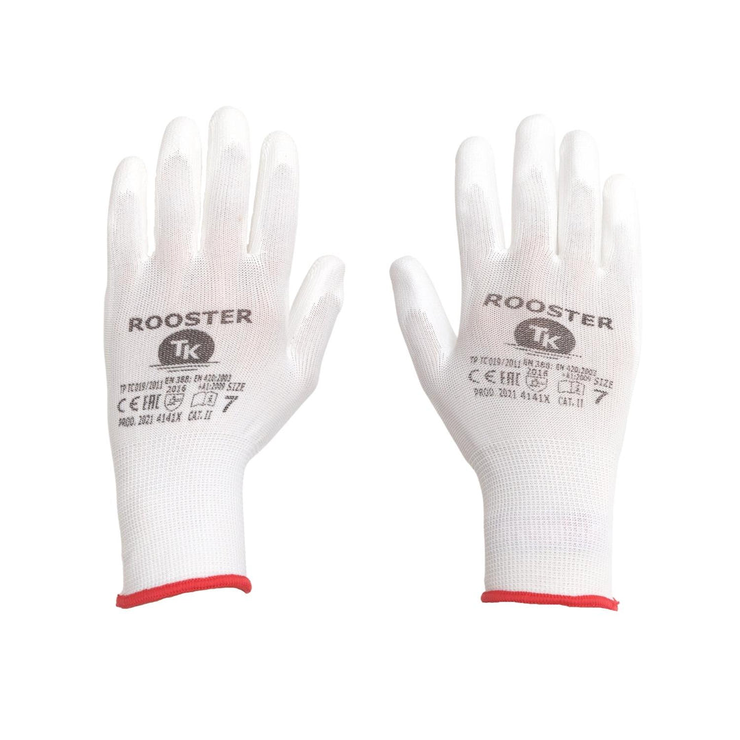 ROOSTER 12 paar Polyurethan-Handschuhe Arbeitshandschuhe  Größe 9