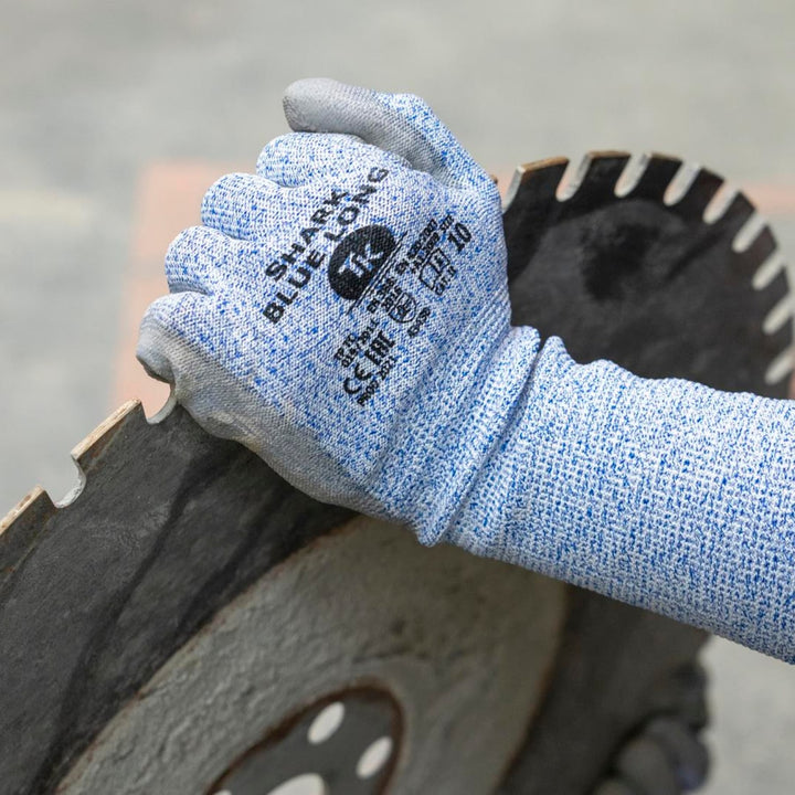 SCHNITTHEMMENDE HANDSCHUHE MIT VERLÄNGERTEN STULPEN GRÖSSE 7 (12 PAAR)