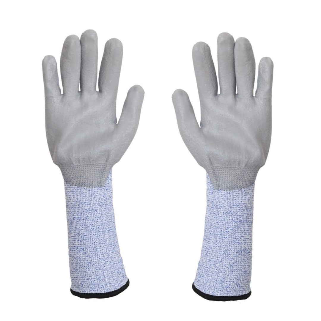 SCHNITTHEMMENDE HANDSCHUHE MIT VERLÄNGERTEN STULPEN GR. 11 (12 PAAR)