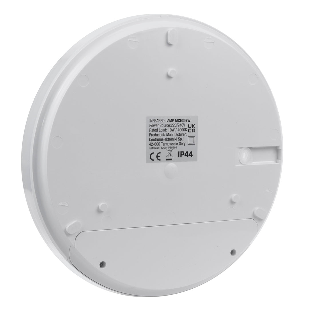 Maclean MCE357 W Bewegungsmelder LED Lampe infrarot 10W IP44 Naturweiß 4000K 900lm Weiß