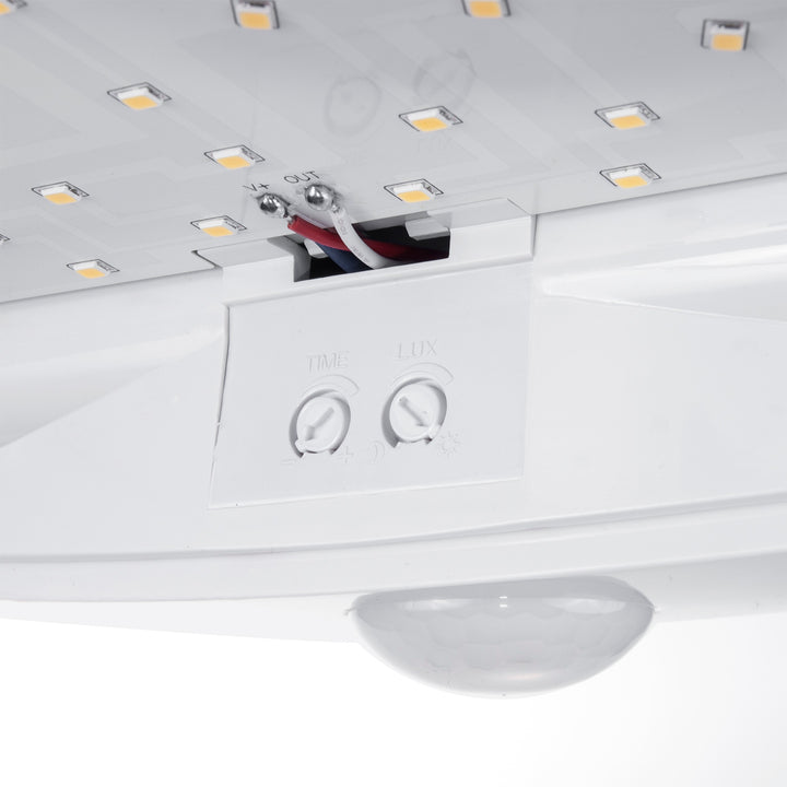 Maclean MCE357 W Bewegungsmelder LED Lampe infrarot 10W IP44 Naturweiß 4000K 900lm Weiß
