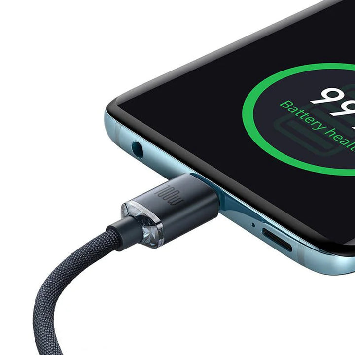 USB-C PD 2.0 1.2m Kabel Baseus Crystal CAJY000601 Schnellladung 3.0 100W
