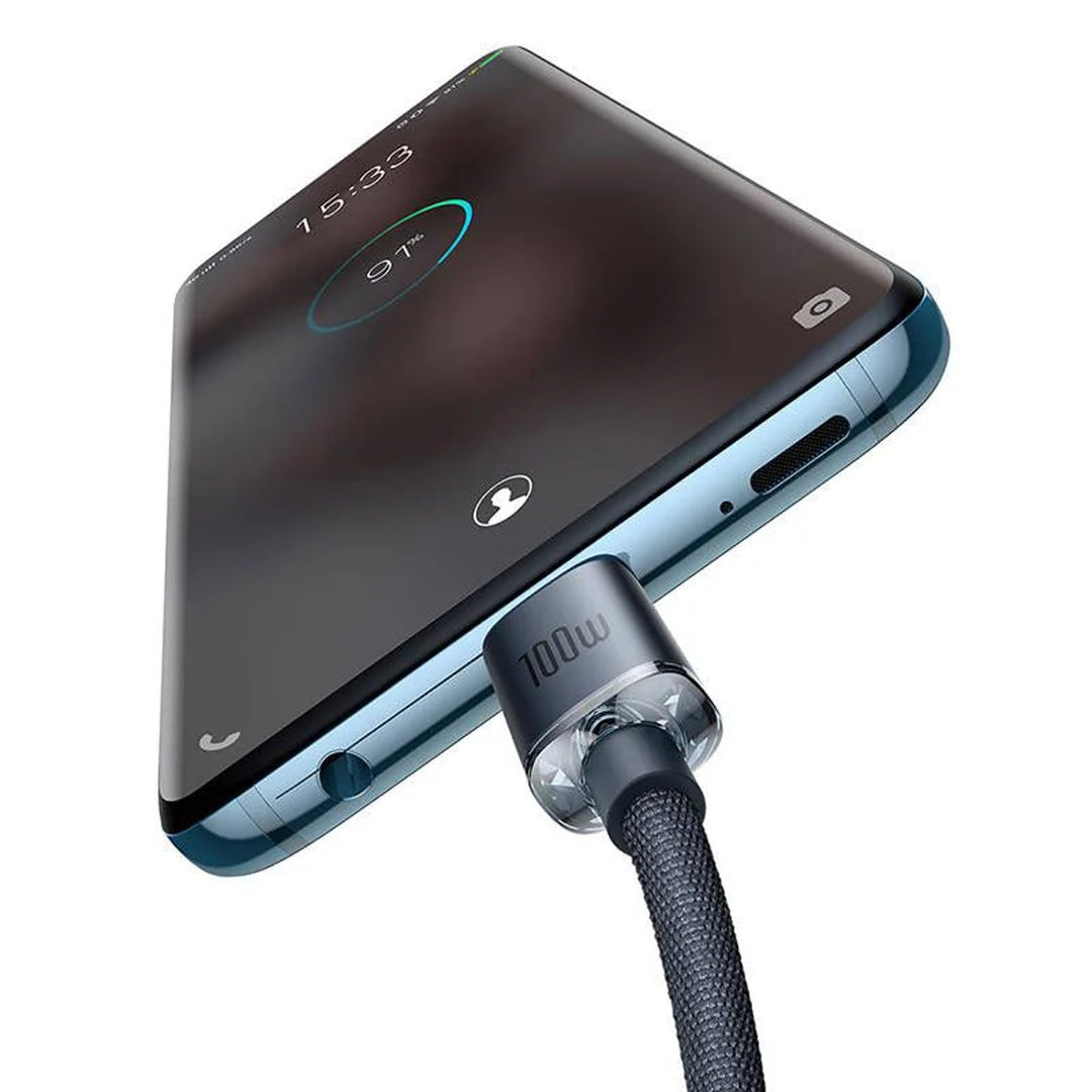 USB-C PD 2.0 1.2m Kabel Baseus Crystal CAJY000601 Schnellladung 3.0 100W