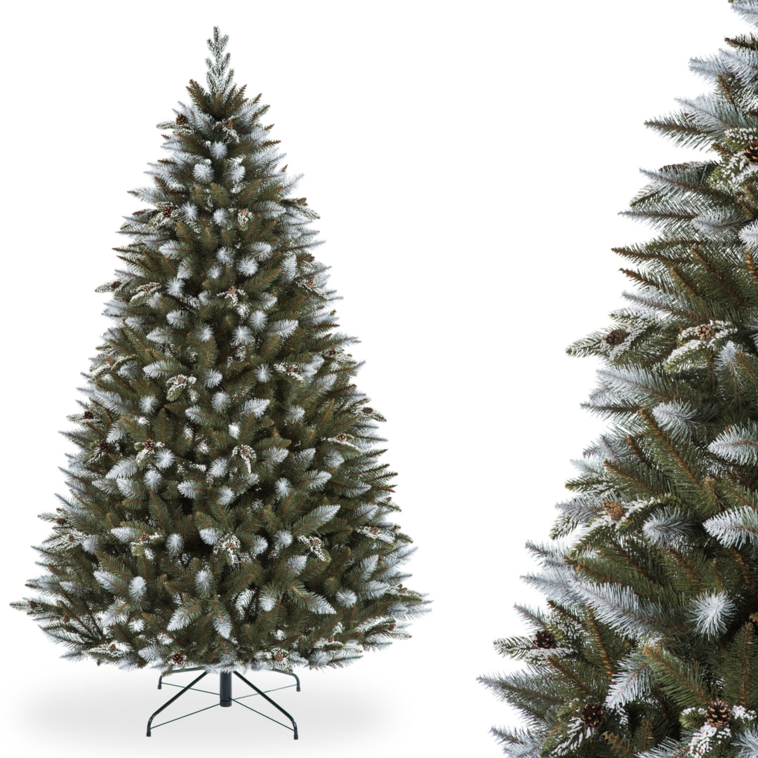 Premium PVC Weihnachtsbaum Verschneite Fichte mit PE 250 Zweigen