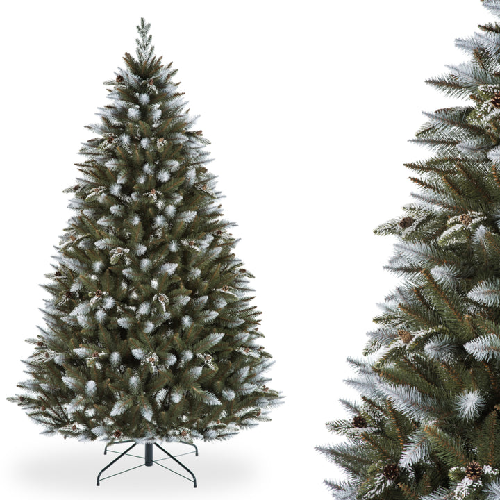 Premium PVC Weihnachtsbaum Verschneite Fichte mit PE 250 Zweigen
