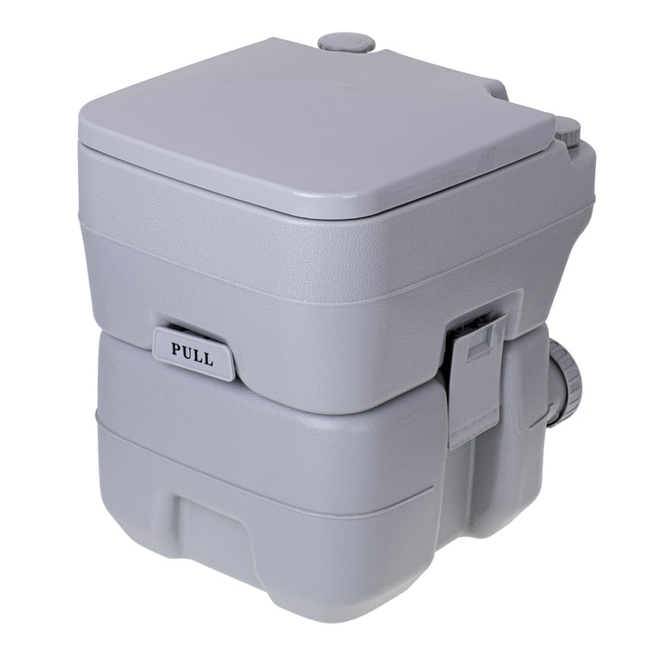 Mobile 20-Liter-Toilette mit 13L Spülwasserbehälter Campingtoilette Toiletteneimer Reisetoilette Toilette Eimertoilette Mobil Camping