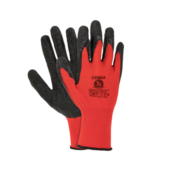 LATEXBESCHICHTETE COBRA-HANDSCHUHE GRÖSSE 8 (1 PAAR)