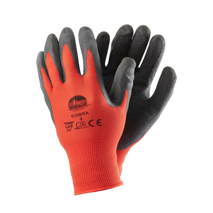 LATEXBESCHICHTETE COBRA-HANDSCHUHE GRÖSSE 8 (1 PAAR)