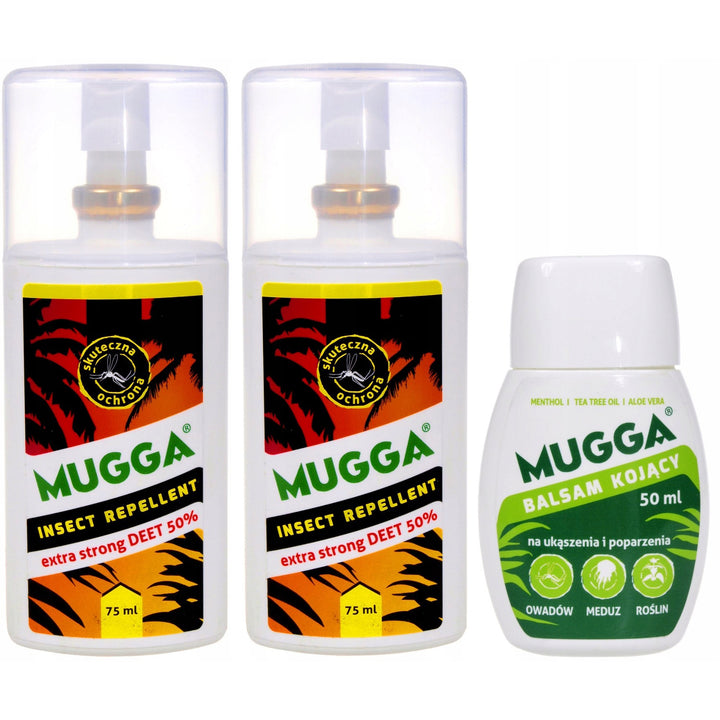 Mugga Set 2x Mugga Spray 50% 75ml + Mugga Beruhigungslotion 50ml