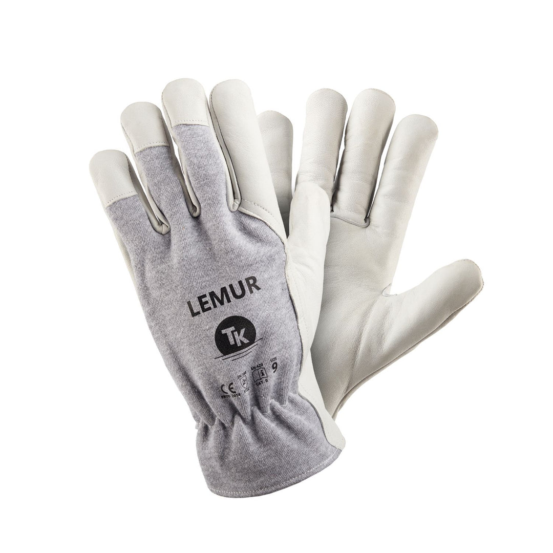 TK Lemur Arbeitshandschuhe Paar Handschuhe Bauarbeiterhandschuhe Montagehandschuhe Mechanikerhandschuhe Gartenarbeit Arbeitsschutz  Größe:7 3xPaar