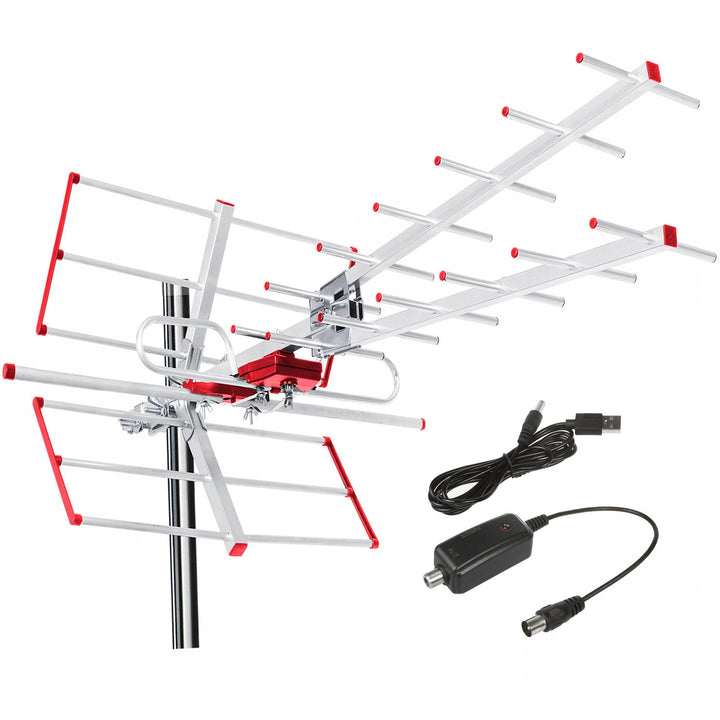 Direktionale TV-Antenne DVB-T MUX 8 + 5 V usb Adapter