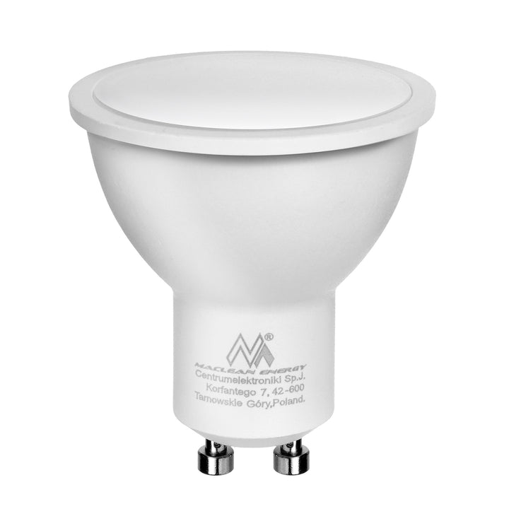 3x Maclean Round Plafond Weiß MCE422 + 3x LED Glühbirne GU10 5W 4000K