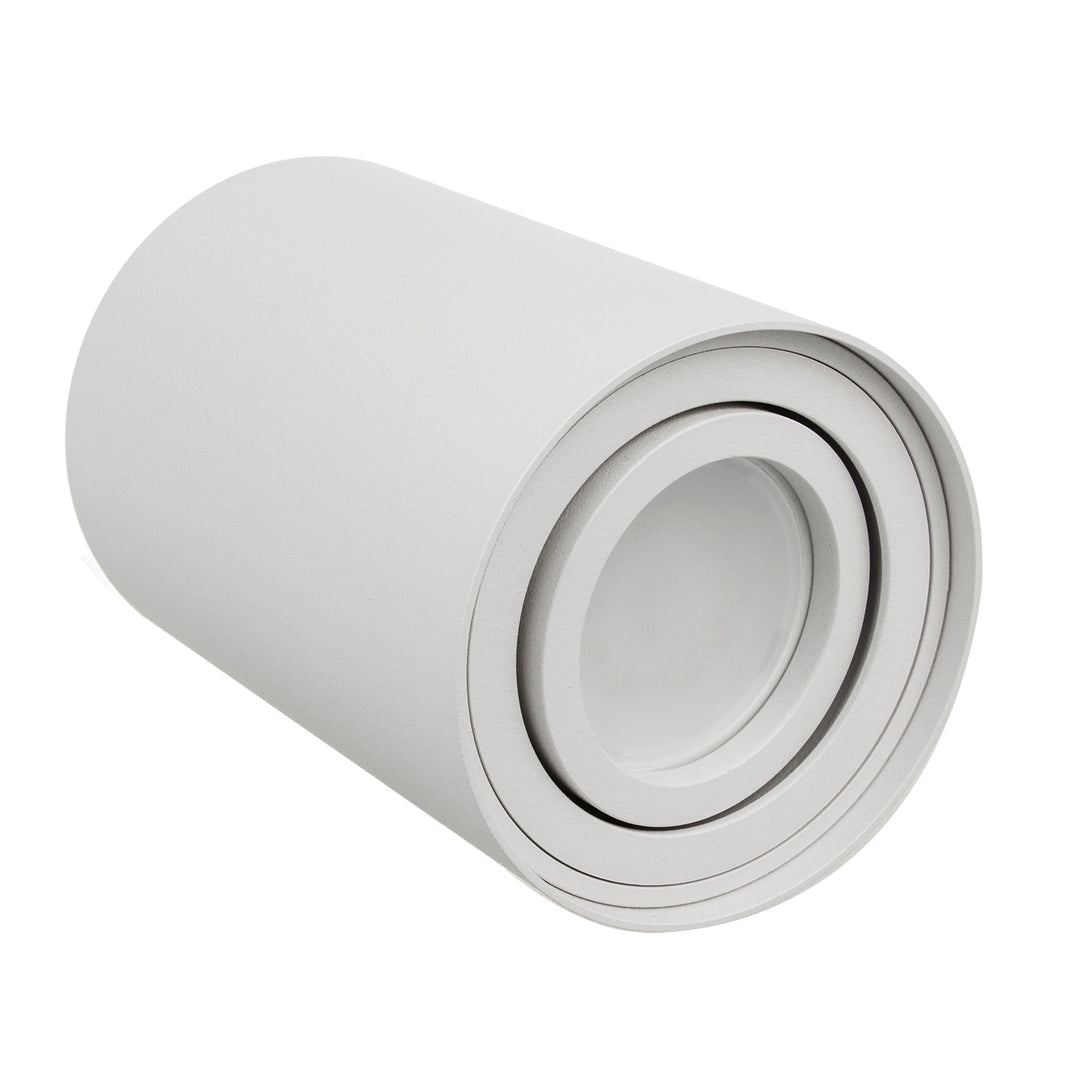 3x Maclean Round Plafond Weiß MCE422 + 3x LED Glühbirne GU10 5W 4000K