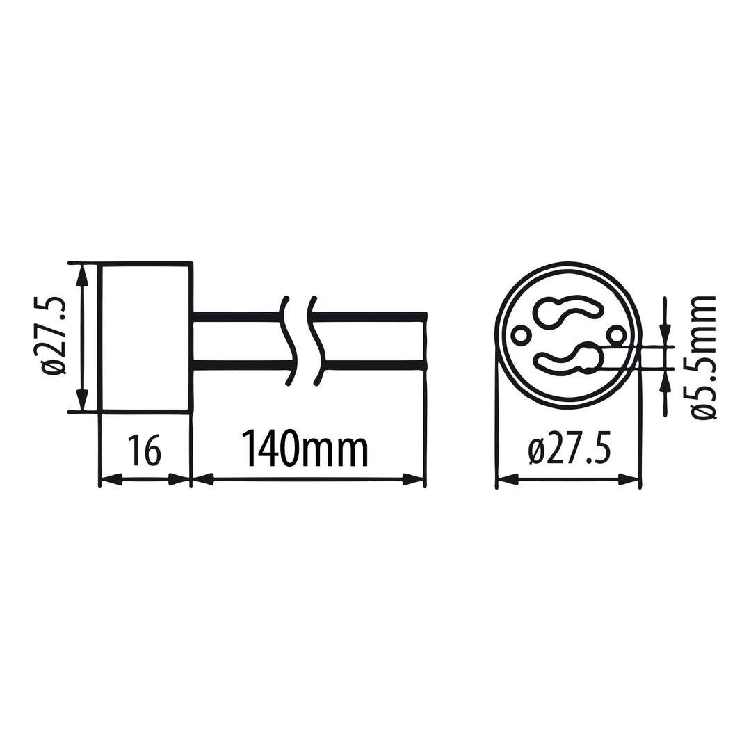 Unterputzleuchte MCE464 W 7W + Led GU10