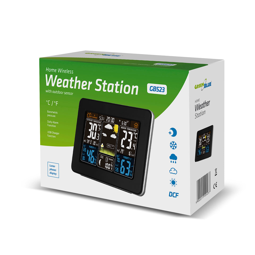GreenBlue GB523 Wetterstation + Batterien + Netzgerät