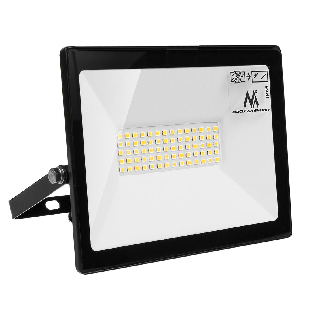 LED Flutlicht Strahler LED (Kaltweiß 6000K, 50W) +Bodentänder