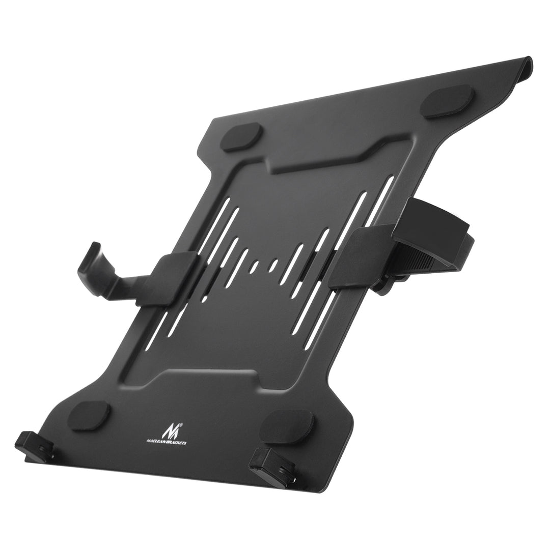 Maclean MC-883+MC-764 Laptop Halterung Kompatibiel mit Laptops/Notebooks von 23 bis 42 cm Tischhalterung Schwenkbar Neigbar Höhenverstellbar Doppelarm Maximale Belastung: 4,5 kg