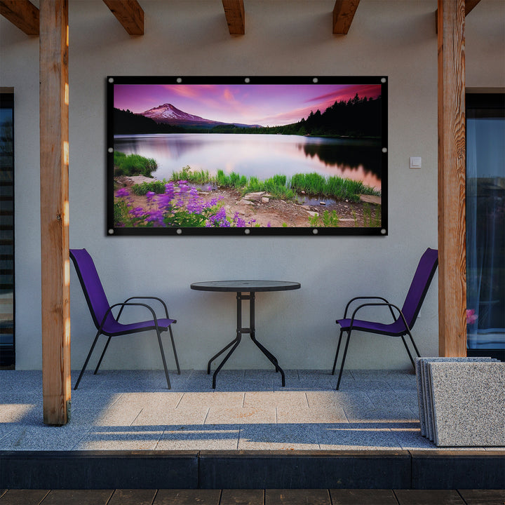 Maclean-Projektionsleinwand, 86", 191 x 109 cm, Rahmen 25 mm 16:9, Spannhaken, MC-980